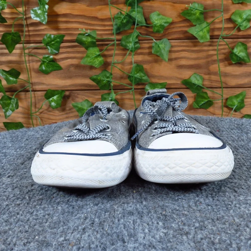 Converse Chuck Taylor All Star Shoreline Toddler‎ Sneakers Sz 12 Silver Metallic
